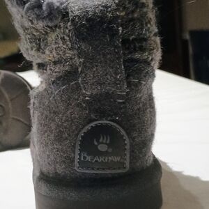 BearPaw Gray Wool Ankle Boots